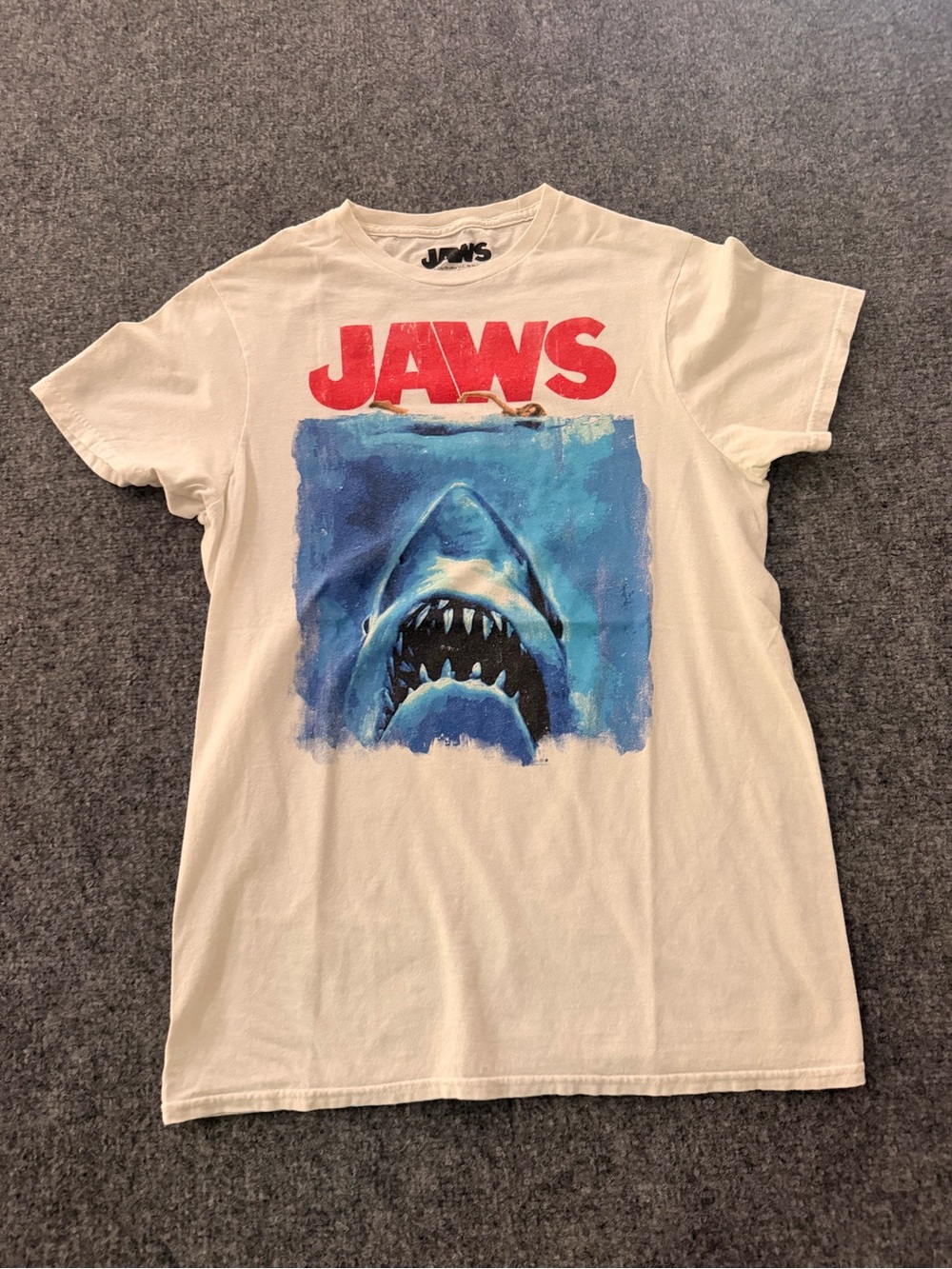 Jaws Graphic Short Sleeve Tee in White